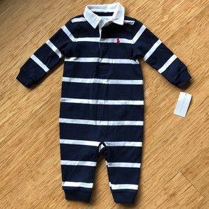 NWT Ralph Lauren striped romper / one-piece 9m